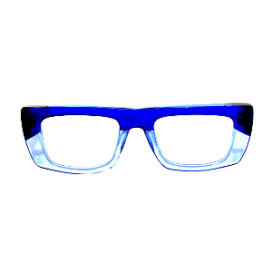 Óculos de Grau Gustavo Eyewear G80 2 em tons de azul.