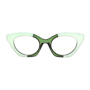 Óculos de Grau G71 9 Tons de verde e hastes pretas. Black November.