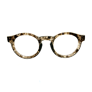 Óculos de Grau Gustavo Eyewear G29 11 Animal Print cinza. Black November