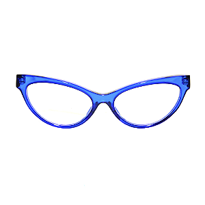 Óculos de Grau Gustavo Eyewer G129 2 Azul com hastes pretas.