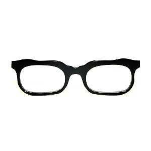 Óculos de Grau Gustavo Eyewear G152 1 Preto com hastes caramelo. Black November.