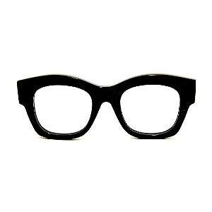 Óculos de Grau Gustavo Eyewear G58 1 azul e fumê. Hastes pretas.
