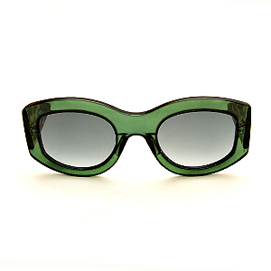 Óculos de Sol Gustavo Eyewear G60 1 Verde com hastes Animal Print. Black November.