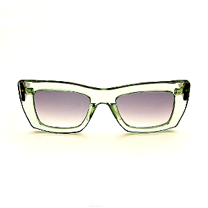 Óculos de Sol Gustavo Eyewear G79 4 Verde. Hastes Animal Print e lentes marrom degrade. Black November.