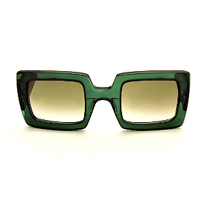 Óculos de Sol Gustavo Eyewear G01 9 Verde e lentes marrom degrade. Black November.