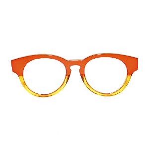 Óculos de Grau Gustavo Eyewear G47 1 Vermelho e âmbar. Hastes Animal Print. Black November.