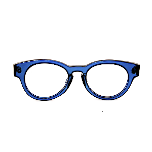 Óculos de Grau Gustavo Eyewear G47 4 Ciano e hastes Animal Print. Black November