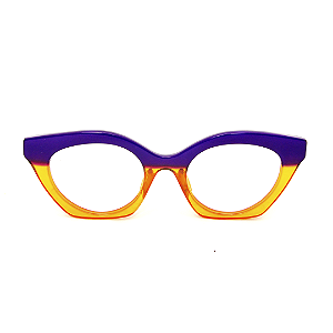 Óculos de Grau G71 10 Violeta e âmbar. Hastes violeta. Black November