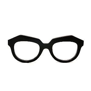 Óculos de Grau Gustavo Eyewear G37 10 Preto. Black November
