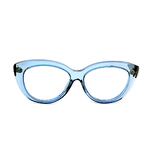 Óculos de Grau Gustavo Eyewear G107 2 Azul com hastes pretas. Black November