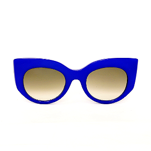 Óculos de Sol Gustavo Eyewear G13 6 Azul com hastes pretas e lentes cinza. Black November