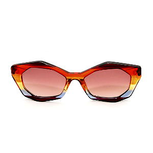 Óculos de Sol Gustavo Eyewear G53 1 Murano. Lentes marrom degrade. Novidades