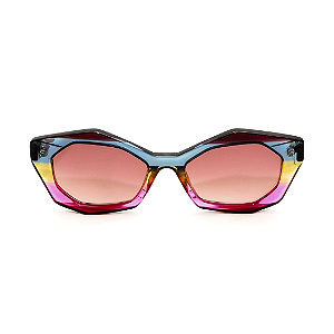 Óculos de Sol Gustavo Eyewear G53 3 Murano. Lentes marrom degrade. Novidades