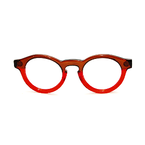Óculos de Grau Gustavo Eyewear G29 11 Marrom e vermelho. Novidades