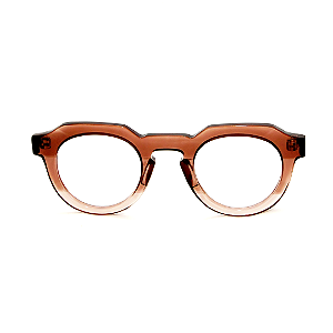 Óculos de Grau Gustavo Eyewear G66 1 Marrom e âmbar. Novidades. Modelo unisex.