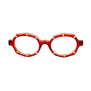 Óculos de Grau Gustavo Eyewear G121 6 Vermelho. Novidades.