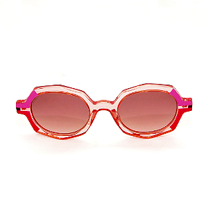Óculos de Sol Gustavo Eyewear G121 2 Rosa e vermelho. Novidades.