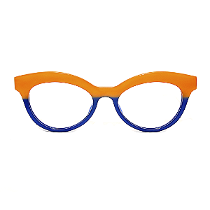 Óculos de Grau Gustavo Eyewear G38 7 Doce de Leite e azul. Novidades