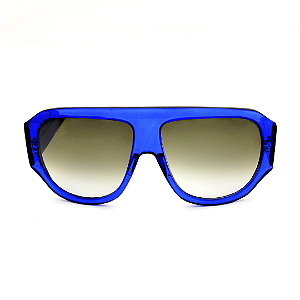 Óculos de Sol Gustavo Eyewear G171 3 Azul com lentes cinza degrade. Novidades