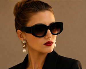 G178 — Preto | Acetato italiano Mazzucchelli, Oversized com geometria escultórica única, fabricado à mão no Brasil. Novidades.