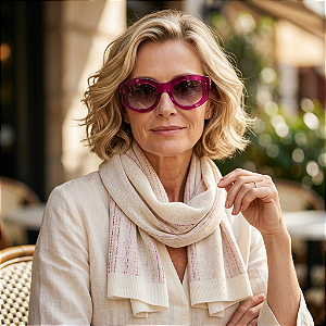 G178 — Violeta | Acetato italiano Mazzucchelli, Oversized com geometria escultórica única, fabricado à mão no Brasil. Novidades.