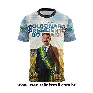 CAMISA FLÁVIO BOLSONARO PRESIDENTE 10