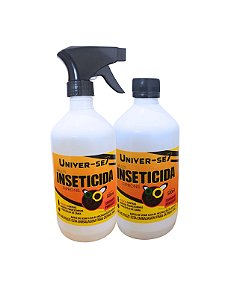 Kit 2 Inseticidas com 1 borrifador Univer-se7 Mata Baratas Francesinhas 500 ml