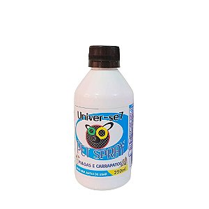 Refil Univer-se7 Pet Spray 250 ml Mata pulgas e Carrapatos sem Borrifador
