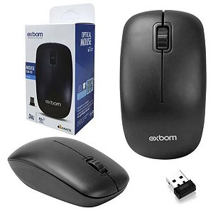 Mouse Optico Sem Fio Exbom MS-S22 Wireless Usb 2.4ghz