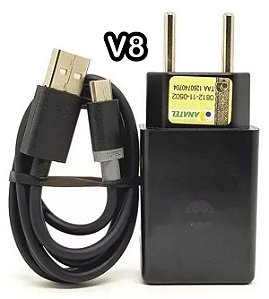 Carregador de Celular V8 15W Turbo Charge (Com Anatel)