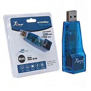 Adaptador Placa de Rede USB RJ45 10/100Mbps