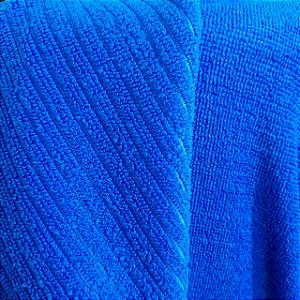 Atoalhado Microfibra Canelado Azul Royal 1,40mt de Largura