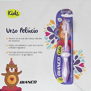 Escova De Dente Bianco Kids Urso Pelúcia