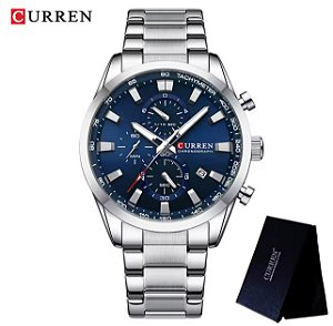Relógio Curren 8445 Prata