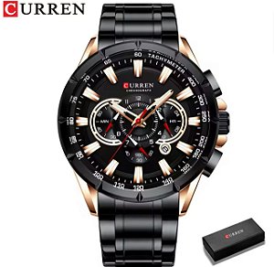 Relógio Curren 8363 Masculino Preto