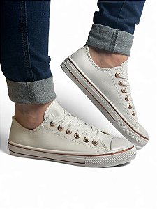 Tênis Star PREMIUM NAPA Branco/Bronze