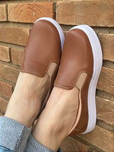 Tênis Slip On Áustria Hotfix Caramelo