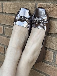 Mocassim Comfort Nó Prata Onix