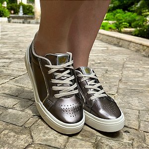 Tênis Cadarço Olivia Prata Onix
