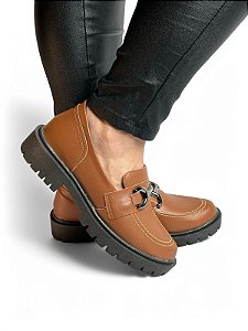 Mocassim TRATORADO FIVELA Caramelo