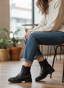 Bota TRATORADA Chelsea Preta