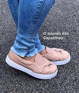 Tênis Slip On Nude Nó