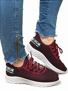 Tênis Meia Run Marsala