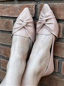 Slipper Bico FIno Croquinho Nó Nude