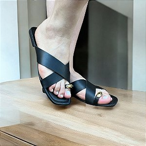 Chinelo Macadâmia Preto