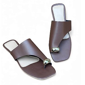 Chinelo Rasteira Brisa Café