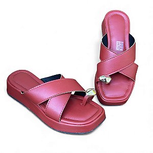 Sandália Flat Búzios Marsala