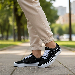 Tênis Cadarço Old School Preto