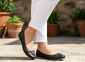 Sapatilha Redonda Siena Preta