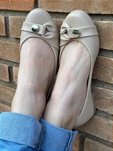 Sapatilha Comfort Redonda Omã Amêndoa